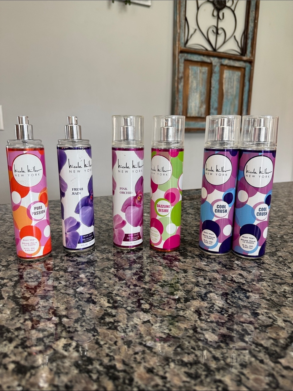 Nicole Miller New York Fragrance Mist Collection 6 in bundle
